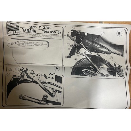 Telaio originale Givi Y336 per piastra portapacchi Yamaha TDM 850