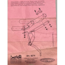 CAVALLETTO LATERALE CROMATO COMPLETO MBK OVETTO 50/ YAMAHA NEO'S 50