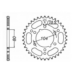 Corona acciaio Sprockets 1478 JTR 36 denti