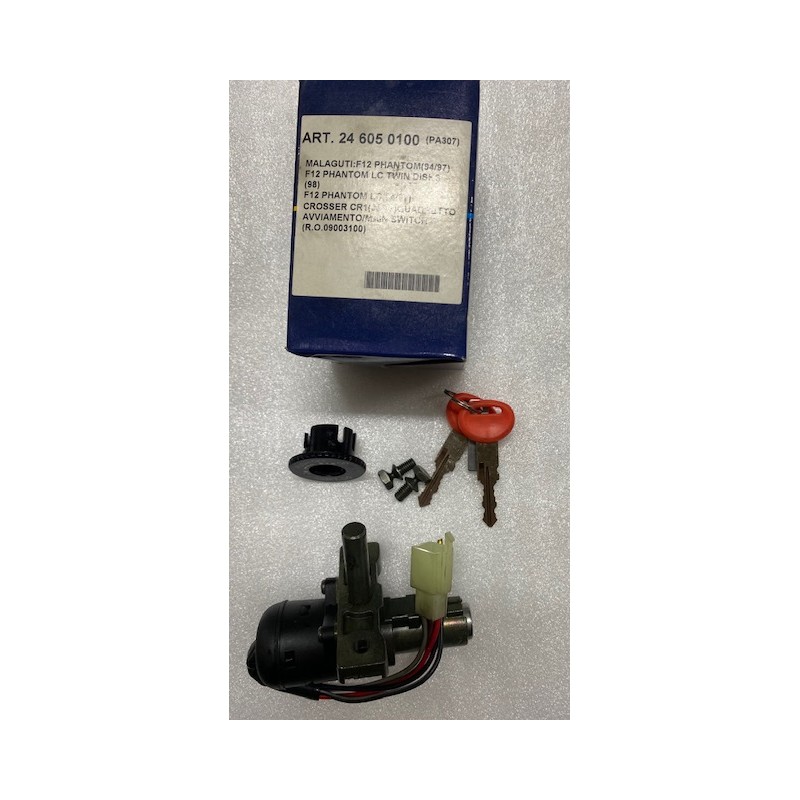 Set interruttori accensione, chiavi RMS 24 605 0100 per Malaguti F12, CR1