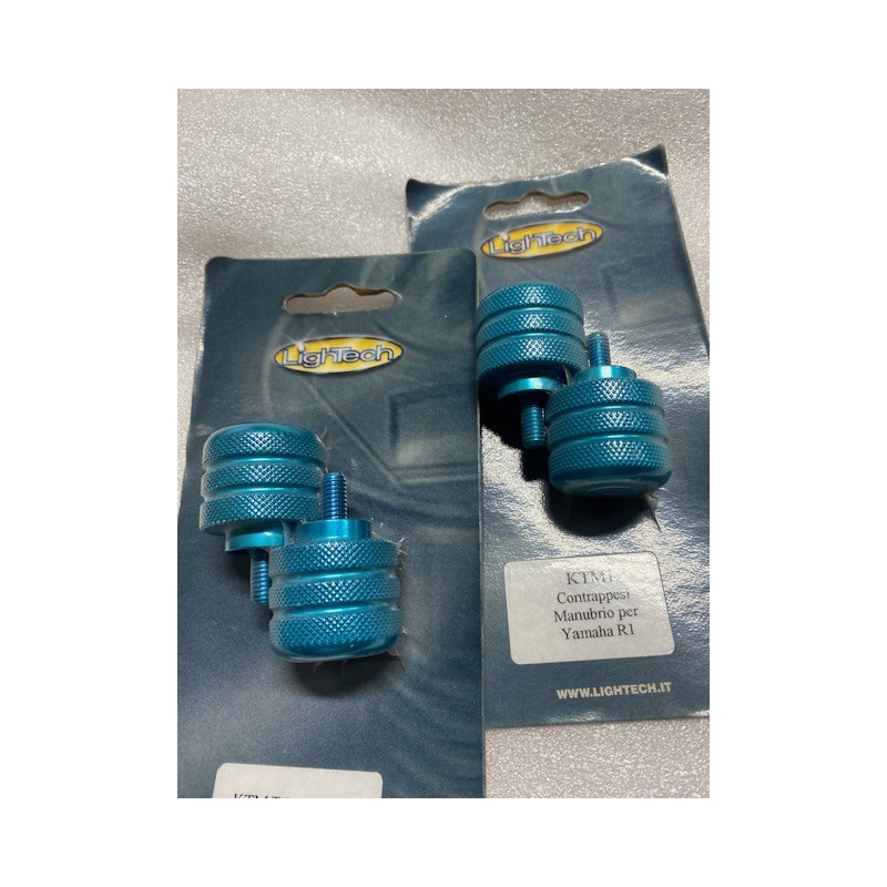 Contrapesi manubrio originali Lightech KTM/R1 celeste
