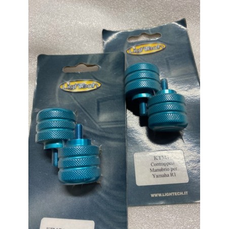 Contrapesi manubrio originali Lightech KTM/R1 celeste