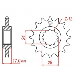 Pignone marca Chiaravalli per Honda Hornet CB 600